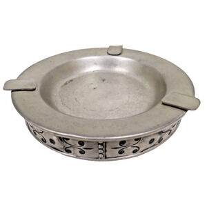 Vintage Pewter Cigarette Or Cigar Ashtray